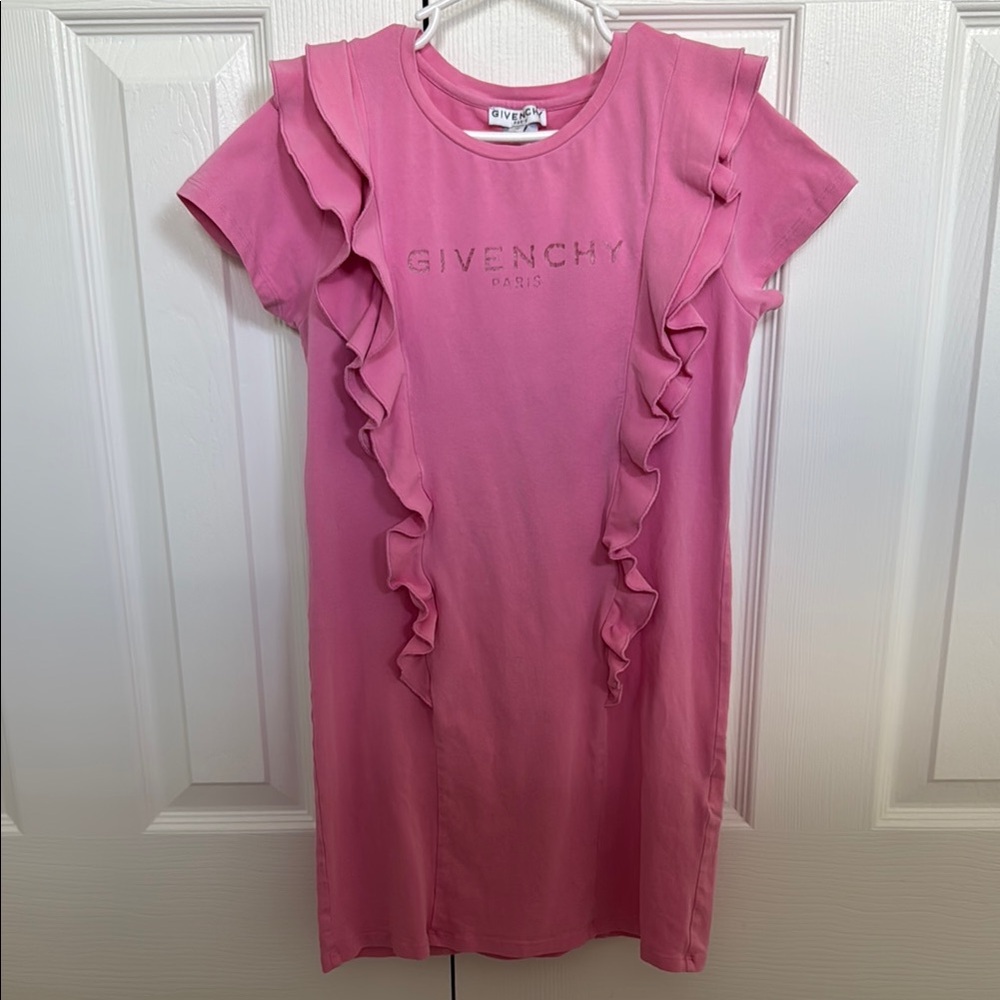 Givenchy Kids Pink Ruffle Dress